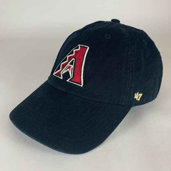 Arizona Diamondbacks MLB Black 47 Brand Clean Up Relaxed Fit Strapback Hat - Picture 1 of 6